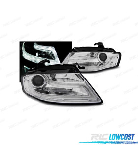 PHARES AUDI A4 B8 07-11 DAYLIGHT FOND CHROMÉ