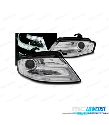 PHARES AUDI A4 B8 07-11 DAYLIGHT FOND CHROMÉ