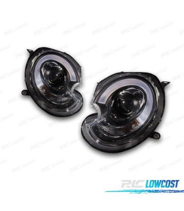 PHARES MINI COOPER R56 R57 06-10 TUBE LIGHT XENON FOND NOIR