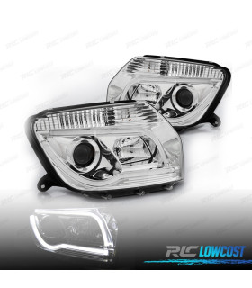 PHARES DACIA DUSTER 10-13 TUBE LIGHT FOND CHROMÉ