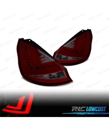 FEUX ARRIÈRE FORD FIESTA MK7 12- LIGHT BAR ROUGE FUMÉ
