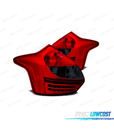 FEUX ARRIÈRE FORD FOCUS MK3 11-14 LED ROUGE FUMÉ