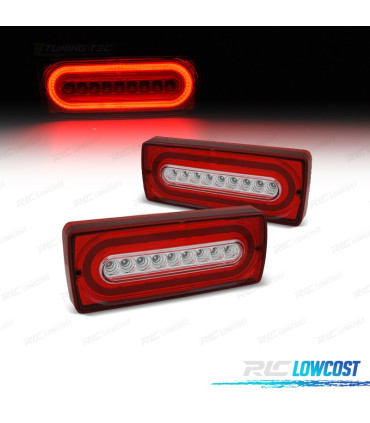FEUX ARRIÈRE MERCEDES CLASSE G W463 LED ROUGE CHROMÉ