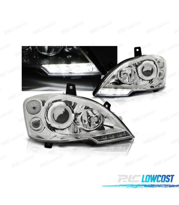 PHARES POUR MERCEDES VITO 10-14 DAYLIGHT FOND CHROMÉ
