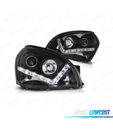 PHARES POUR HYUNDAI TUCSON 04-10 DAYLIGHT FOND NOIR