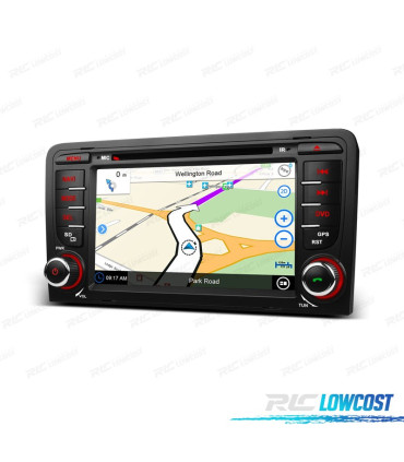 AUTORADIO 2DIN 7" AUDI A3 8P 03-12 USB GPS TACTIL HD