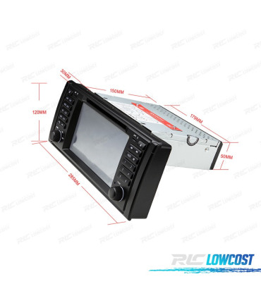 AUTORADIO 2DIN 7" POUR BMW SÉRIE 5 E39 95-03 USB GPS TACTIL HD