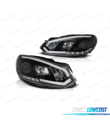 PHARES VOLKSWAGEN VW GOLF 6 08-12 TUBE LIGHT FOND NOIR