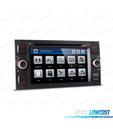 AUTORADIO GPS 2DIN 7" GPS TACTILE POUR FORD FOCUS C-MAX FIESTA GALAXY KUGA MONDEO S-MAX TRANSIT
