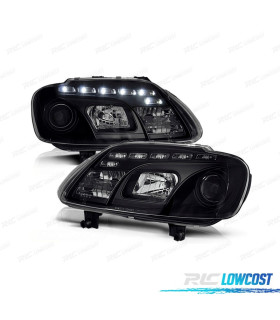 PHARES POUR VOLKSWAGEN VW CADDY 04-10 DAYLIGHT FOND NOIR