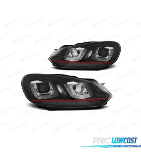 PHARES VOLKSWAGEN VW GOLF MK6 08-13 DAYLIGHT FOND NOIR ROUGE
