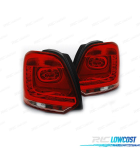 FEUX ARRIÈRE VOLKSWAGEN VW POLO 6R 09-14 LED ROUGE CHROMÉ