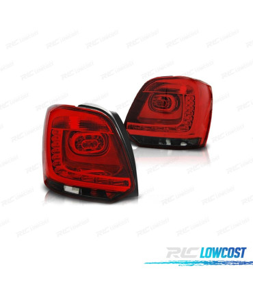 FEUX ARRIÈRE VOLKSWAGEN VW POLO 6R 09-14 LED POSITION ROUGE FUMÉ