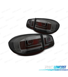 FEUX ARRIÈRE POUR VOLKSWAGEN VW TIGUAN 07-11 LIGHT BAR FOND CHROMÉ FUMÉ