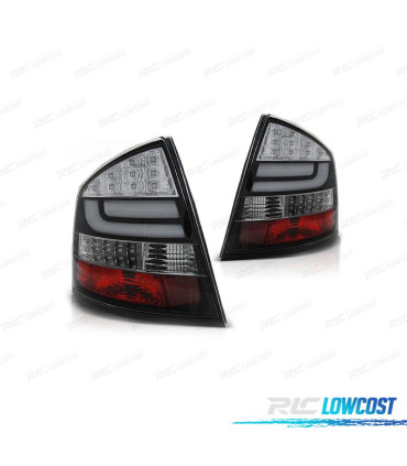 FEUX ARRIÈRE POUR SKODA OCTAVIA 04-13 LIGHT BAR FOND NOIR
