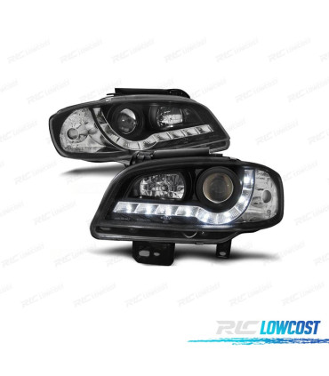 PHARES POUR SEAT IBIZA CORDOBA 6K2 99-02 DAYLIGHT FOND NOIR