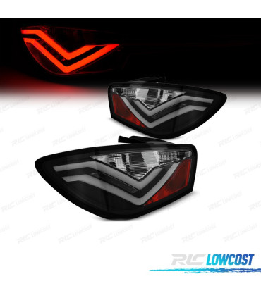 FEUX ARRIÈRE SEAT IBIZA 3P 08-12 LIGHT BAR FOND NOIR