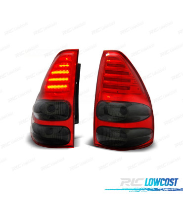 FEUX ARRIÈRE TOYOTA LAND CRUISER FJ120 03-08 LED ROUGE FUMÉ