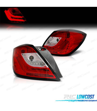 FEUX ARRIÈRE OPEL ASTRA H GTC 04-09 LIGHT BAR ROUGE CHROMÉ