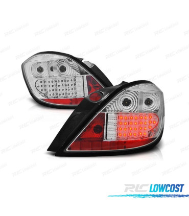 FEUX ARRIÈRE POUR OPEL ASTRA H 04-09 LED FOND CHROMÉ
