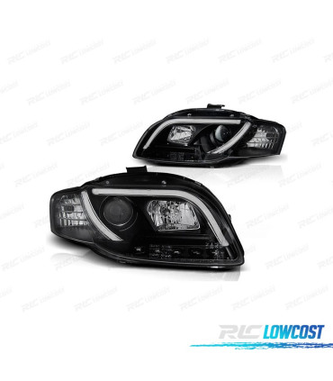 PHARES AUDI A4 B7 04-07 FEUX DIURNES TFL FOND NOIR