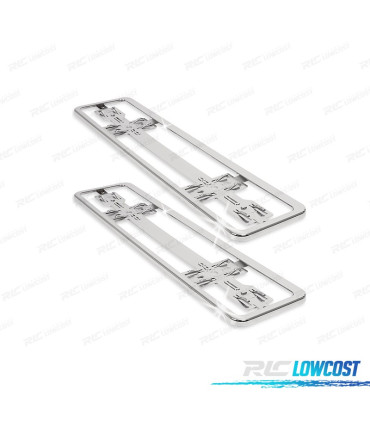 KIT SUPPORT PLAQUE D´IMMATRICULATION CHROMÉ