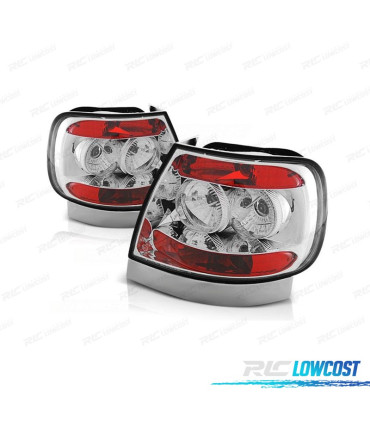 FEUX ARRIÈRE POUR AUDI A4 B5 94-99 FOND CHROMÉ