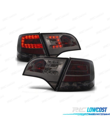 FEUX ARRIÈRE AUDI A4 B7 AVANT 05-08 LED FOND CHROMÉ FUMÉ