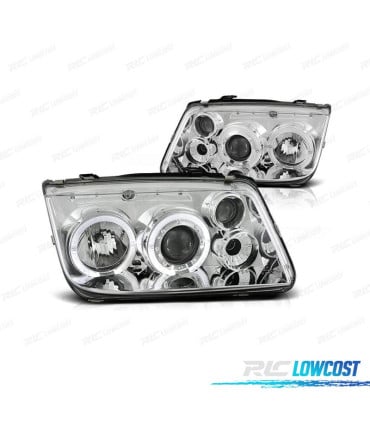 PHARES VOLKSWAGEN VW BORA 98-05 ANGEL EYES FOND CHROMÉ H1 H1 H3