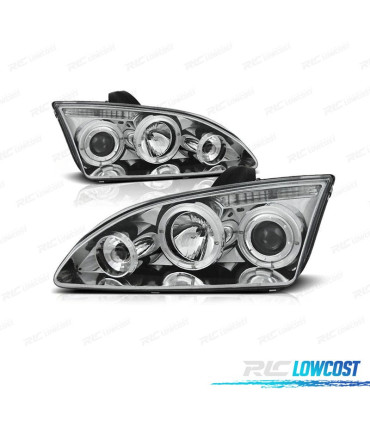 PHARES FORD FOCUS 04-08 ANGEL EYES FOND CHROMÉ