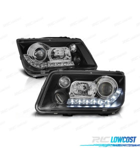 PHARES VOLKSWAGEN VW BORA 98-05 FEUX DIURNES LED FOND NOIR