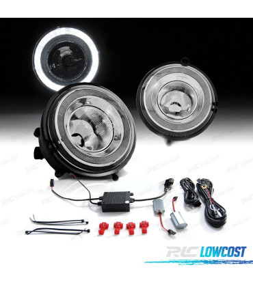 PHARES ANTIBROUILLARD MINI COOPER R55 R56 R57 R58 R59 R60 R61 06-16 ANGEL EYES CHROMÉ