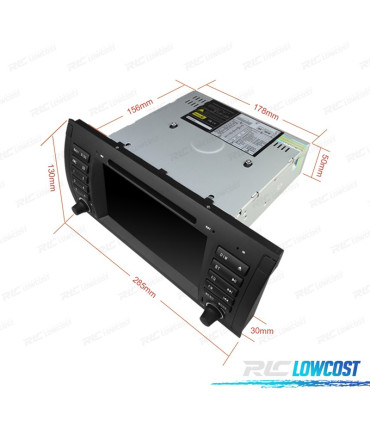 AUTORADIO 2DIN 7" POUR BMW X5 E53 99-06 SÉRIE 5 E39 95-03 USB GPS TACTIL HD