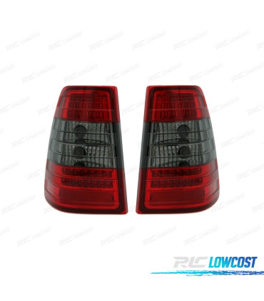 FEUX ARRIÈRE MERCEDES CLASSE E W124 ESTATE 85-95 LED ROUGE FUMÉ