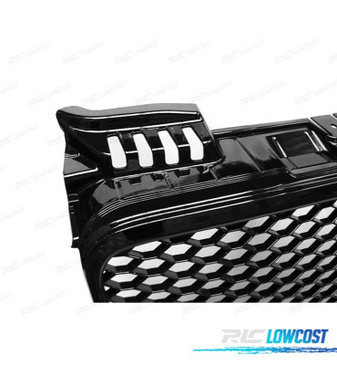 CALANDRE AUDI A4 B7 04-09 LOOK RS NOIR BRILLANT