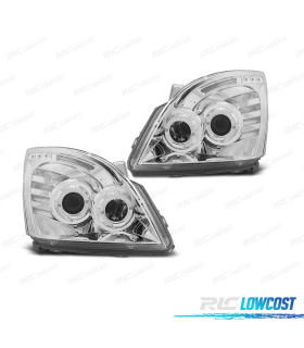 PHARES TOYOTA LAND CRUISER FJ120 03-09 ANGEL EYES FOND CHROMÉ