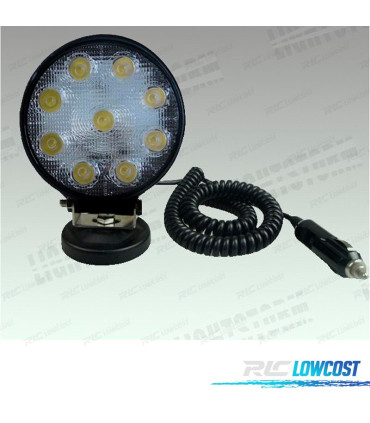 PHARE LED 27W + AIMANT VOITURE CAMION OU MOTO