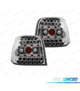 FEUX ARRIÈRE LED VOLKSWAGEN VW GOLF 4 97-03 FOND CHROMÉ