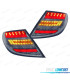 FEUX ARRIÈRE POUR MERCEDES CLASSE C W204 07-11 LIGHT BAR DESIGN ROUGE CHROMÉ