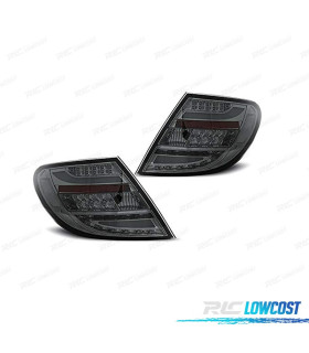 FEUX ARRIÈRE MERCEDES CLASSE C W204 07-11 BERLINE LED BAR GRIS FUMÉ
