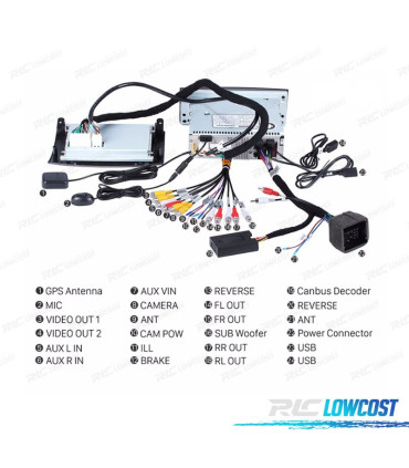 AUTORADIO GPS 7" ANDROID 11 POUR PEUGEOT 407 04 – 10