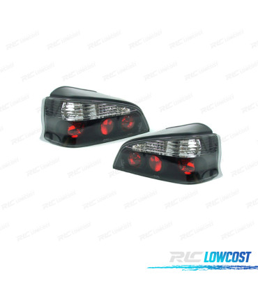 FEUX ARRIÈRE POUR PEUGEOT 106 96-04 FOND NOIR B