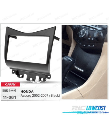FACADE AUTORADIO 2 DIN NOIR POUR HONDA ACCORD