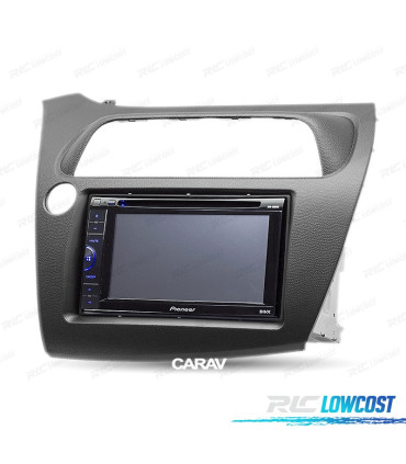 FACADE AUTORADIO 2-DIN NOIR POUR HONDA CIVIC HATCHBACK 06-11