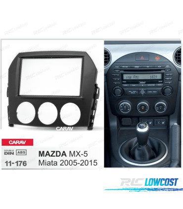 FACADE AUTORADIO 2-DIN NOIR POUR MAZDA MX-5 MIATA
