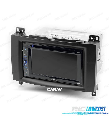 FACADE AUTORADIO 2 DIN NOIR POUR MERCEDES CLASSE A CLASSE B VITO VIANO