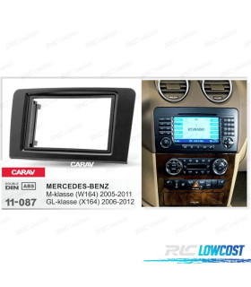 FACADE AUTORADIO 2-DIN NOIR POUR MERCEDES CLASSE M CLASSE GL