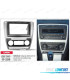 FACADE AUTORADIO 2-DIN GRIS POUR SKODA OCTAVIA 08-13 AVEC AIR CONDITIONNÉ AUTO