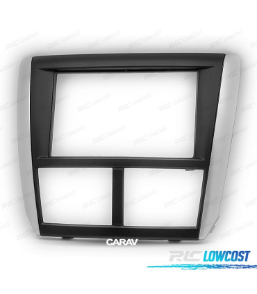FACADE AUTORADIO 2 DIN NOIR ET GRIS POUR SUBARU FORESTER 08-12 IMPREZA 07-12