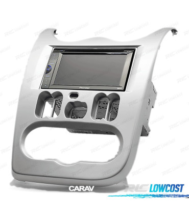 FACADE AUTORADIO EN GRIS RADIO 2 DIN POUR RENAULT DACIA LOGAN SANDERO DUSTER NISSAN NP200